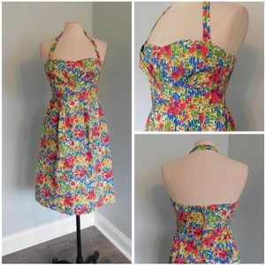 GIRLS FROM SAVOY ~ Sz 8 Floral GARDEN PARTY Dress